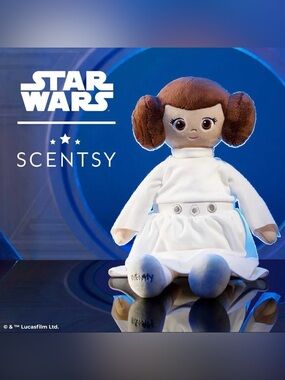 Scentsy PRINCESS LEAH Buddy Doll with sealed Scent Pak Star Wars BNIB